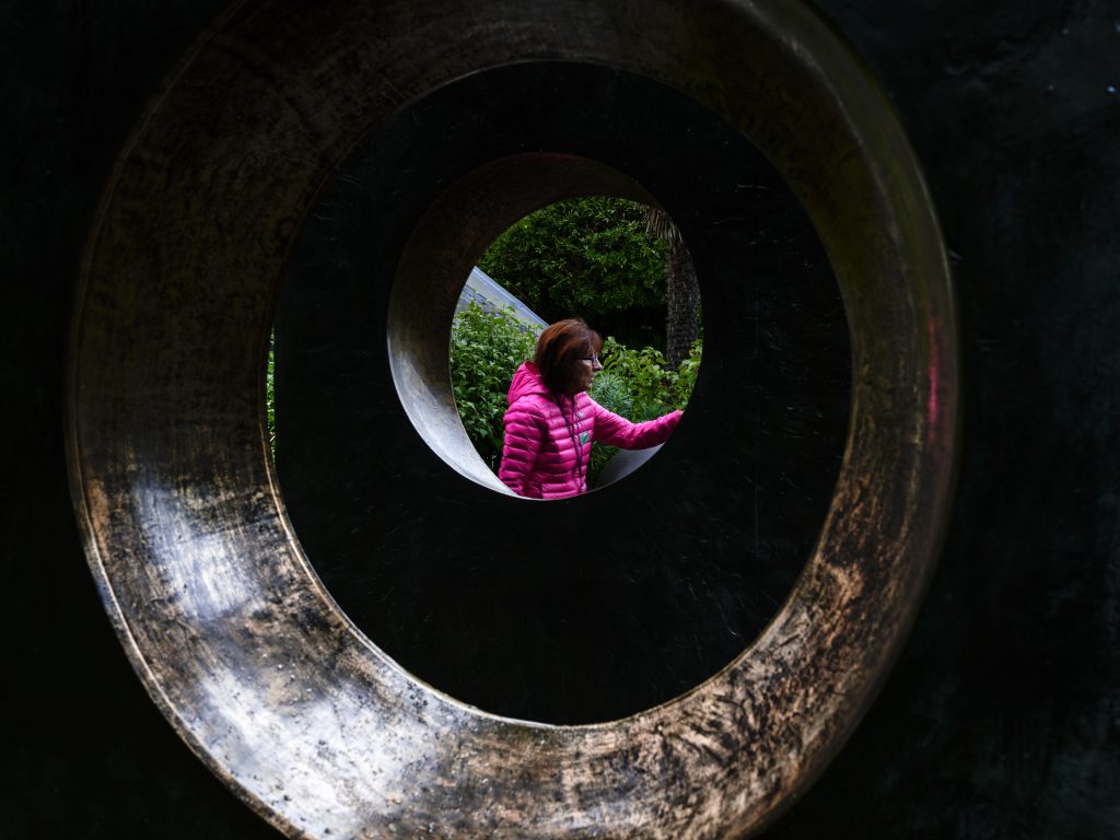 Barbara Hayworth Garden View through Sculpture